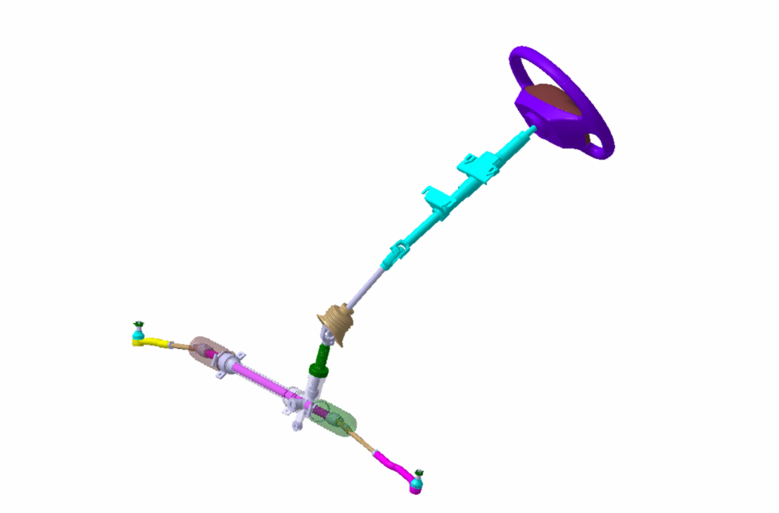 齿轮齿条式转向器系统catia三维=609413==70