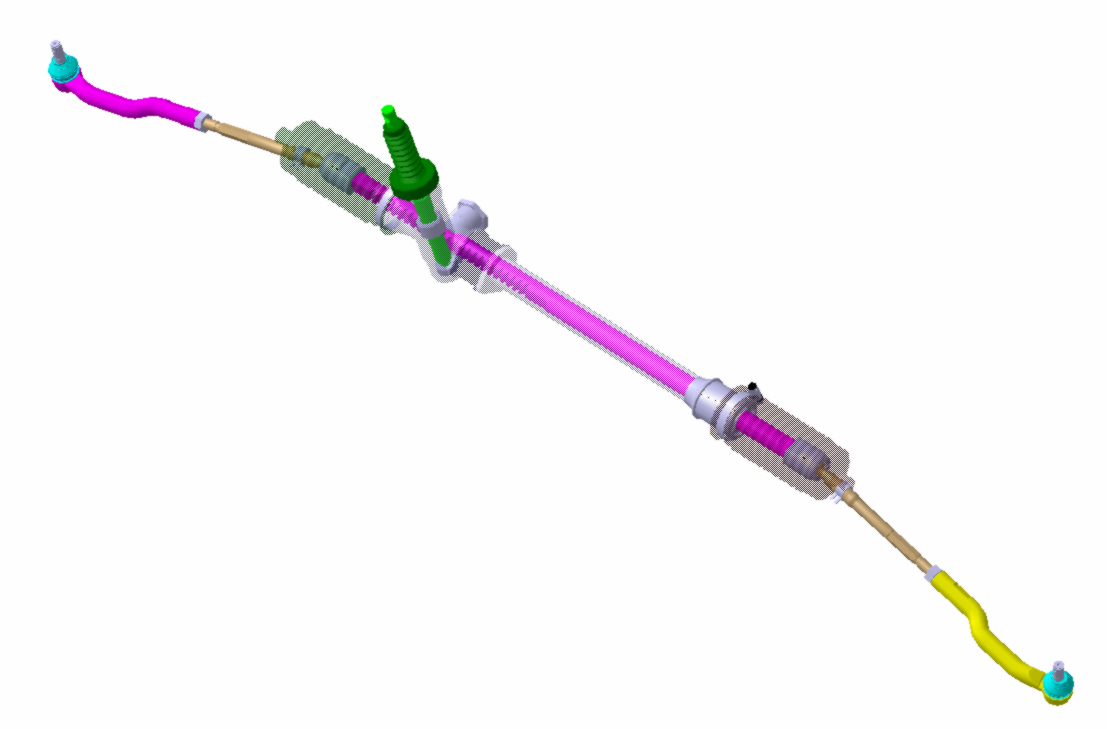 齿轮齿条式转向器系统catia三维=609413==70