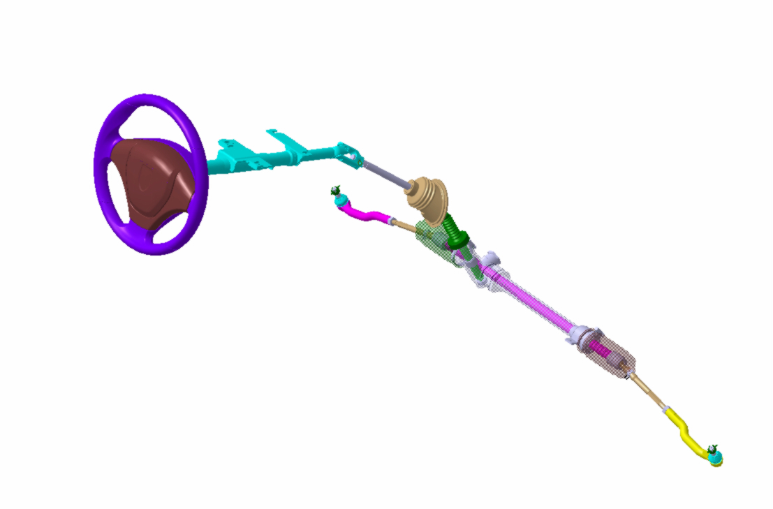 齿轮齿条式转向器系统catia三维=609413==70