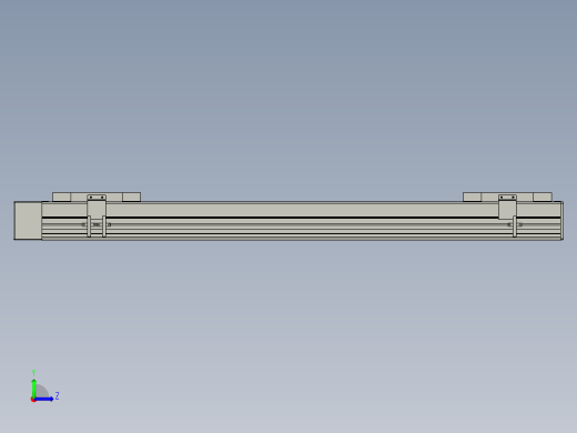 直线模组WG-LHC12-S750-R设计图纸左视缩略图