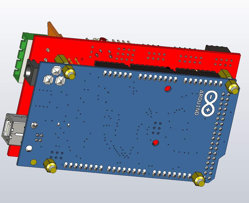 双层电路板三维UG