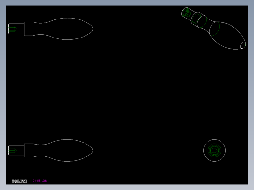 把手(固定)2445-2D多系列多零件图纸模型