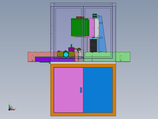 全自动精车机（sw18可编辑+工程图）前视缩略图