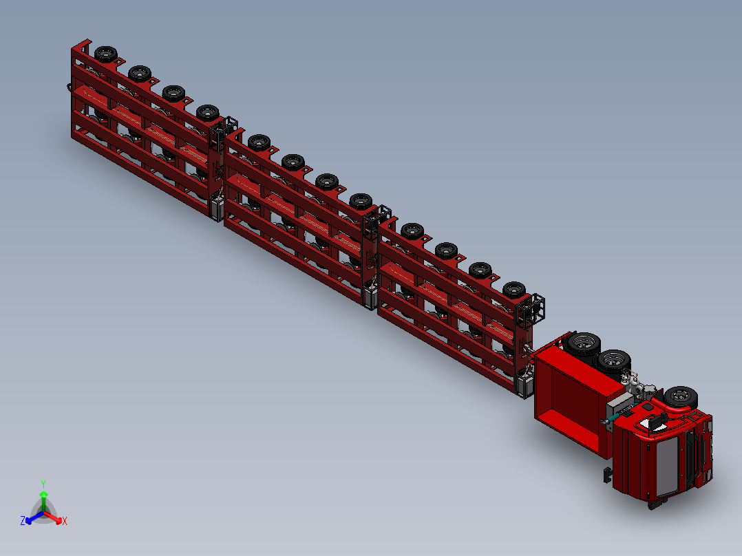 拖挂车 SW STP正等轴测图