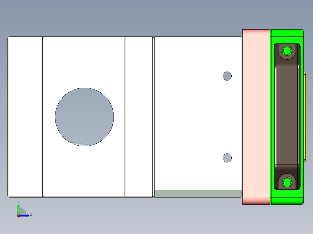 X1-CNC8笔记本CNC工装夹具三维模型-0109左视图