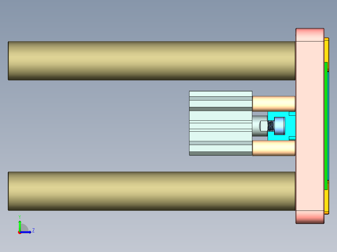 小尺寸板料开粗治具模型+工程图左视图