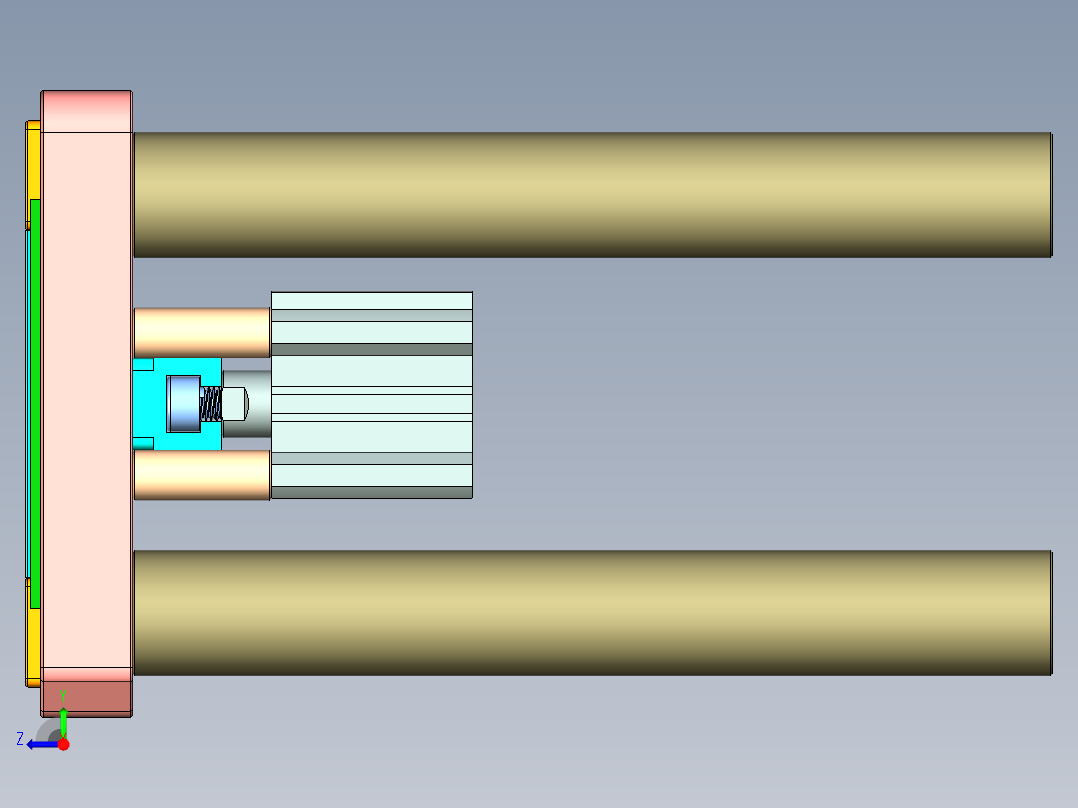 小尺寸板料开粗治具模型+工程图右视图