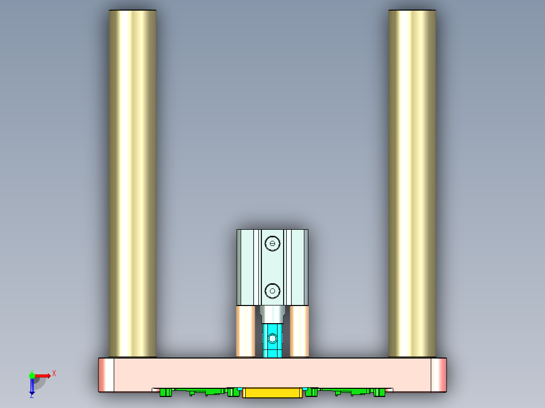 小尺寸板料开粗治具模型+工程图俯视图