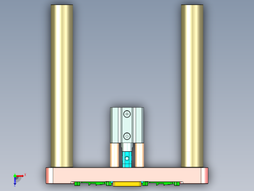 小尺寸板料开粗治具模型+工程图俯视缩略图