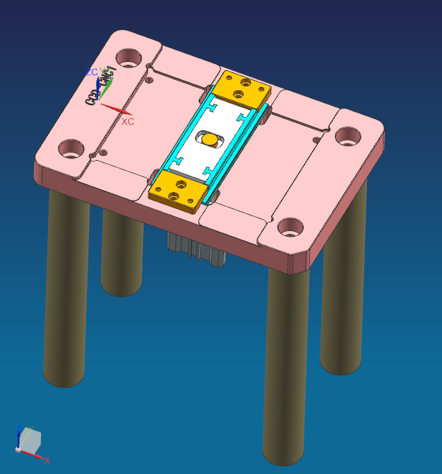 小尺寸板料开粗治具模型+工程图