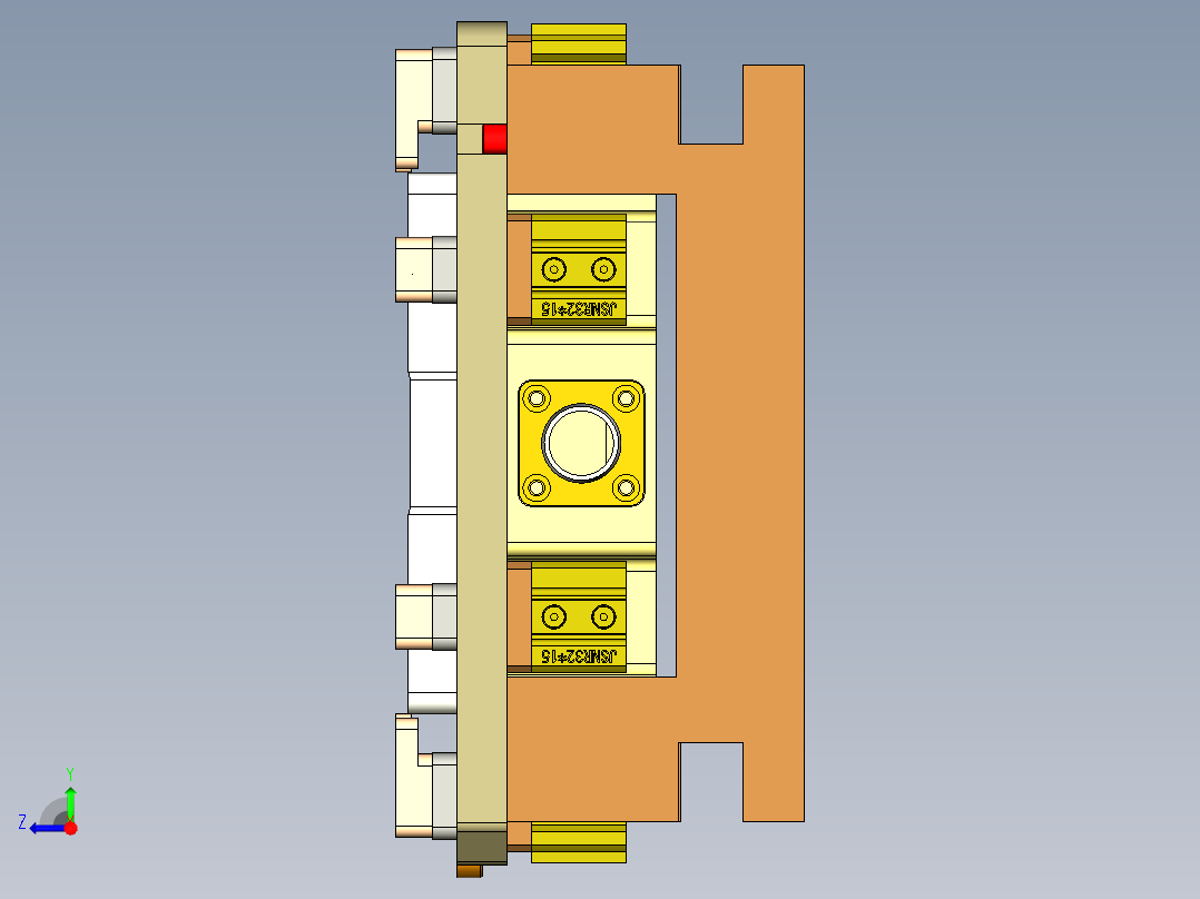 E1-A-笔记本CNC工装夹具三维模型CNC2铣墙高C角-201231右视图
