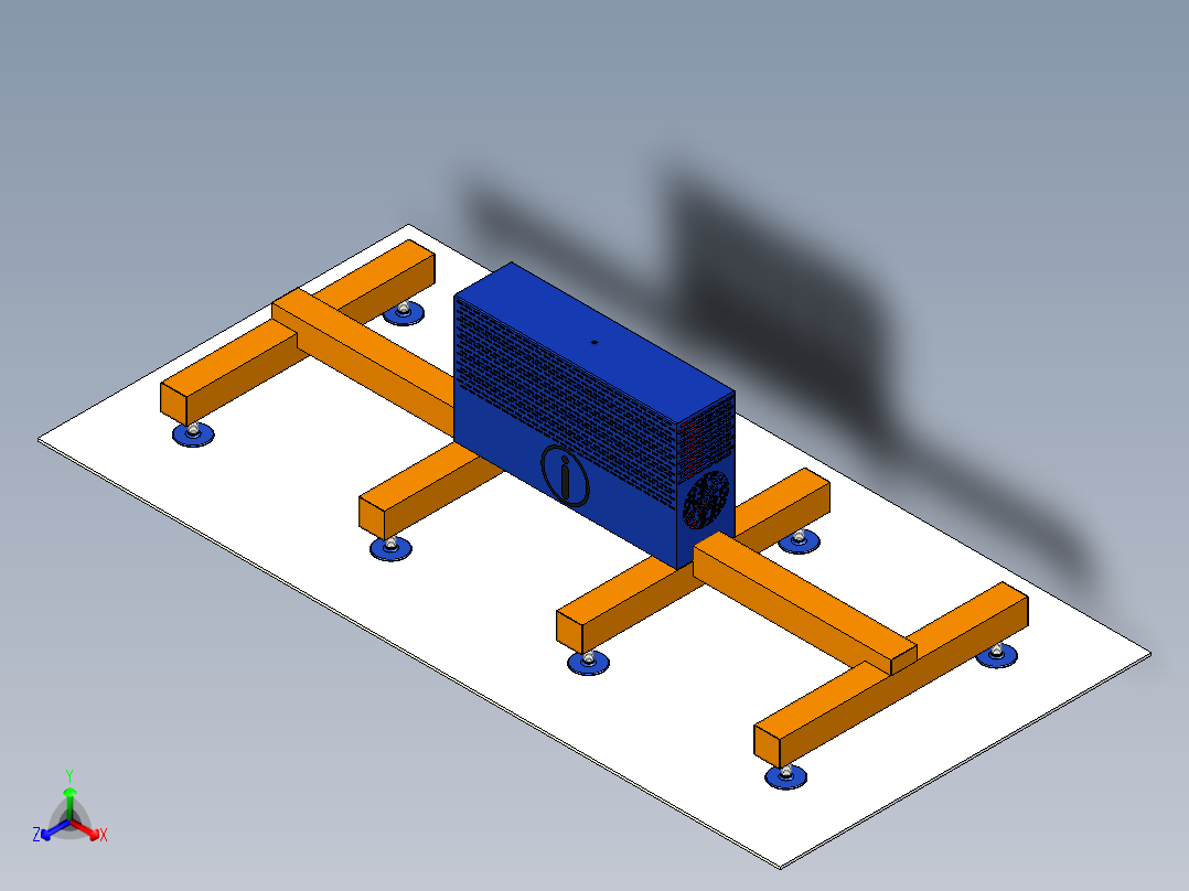 B3003747-真空提升装置薄金属板吸盘正等轴测图