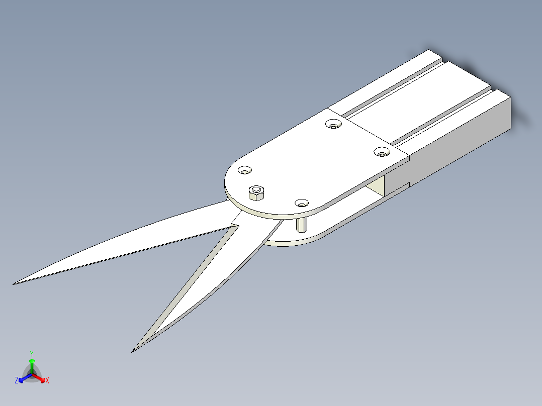 sw气动剪刀正等轴测图