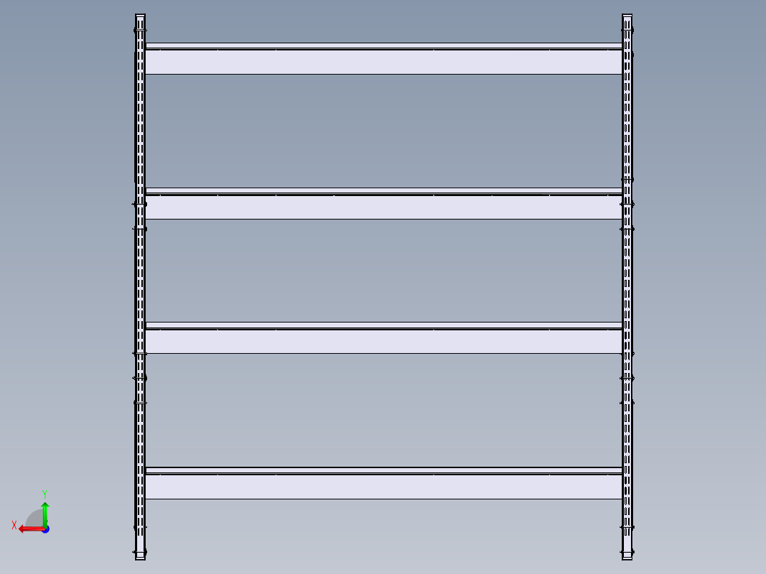 货架、3300x3000x10000后视图