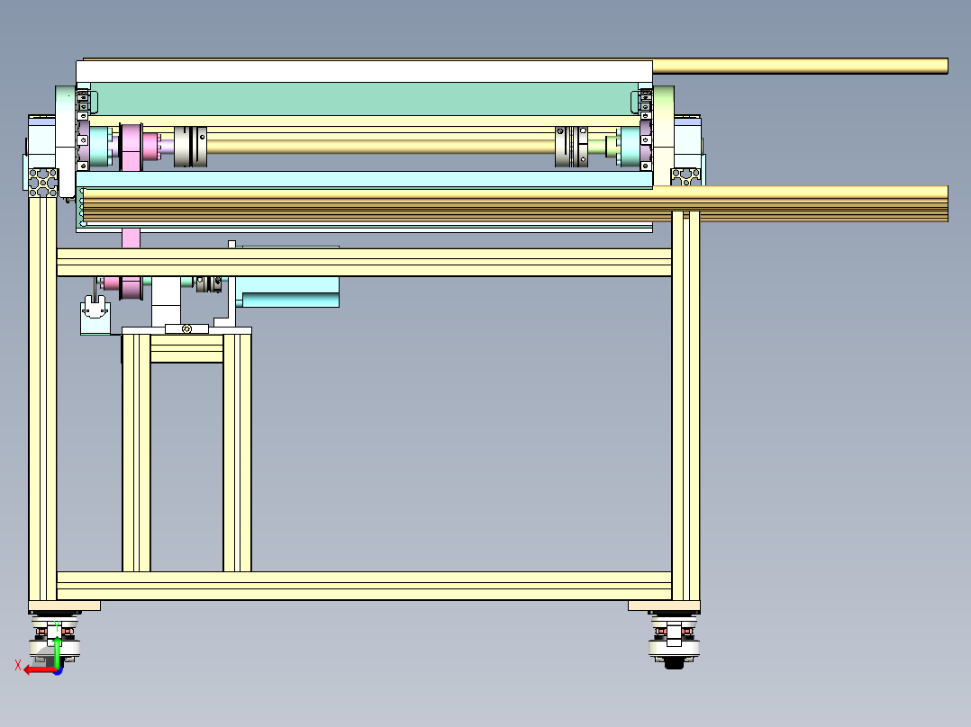 板材输送线设备sw18可编辑后视图