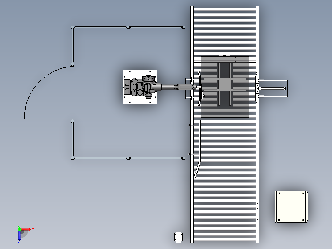 异型线印刷品自动检测  sw22俯视图