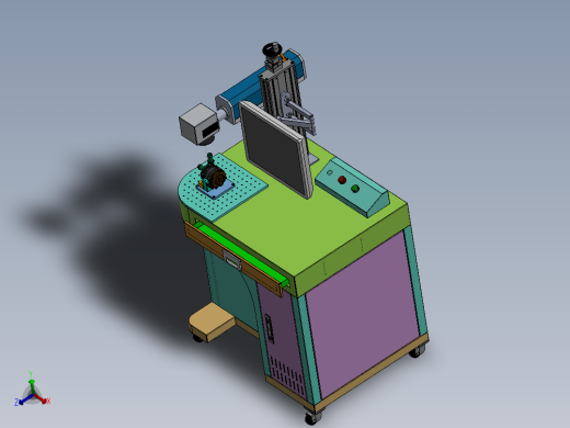 水泵盖二维码激光打标机