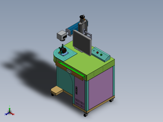 水泵盖二维码激光打标机正等轴测缩略图