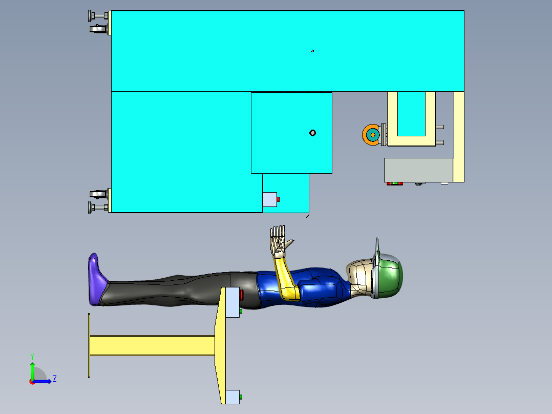 缠绕机 绕线机winding-machine-2832-模型格式为 x_t左视图