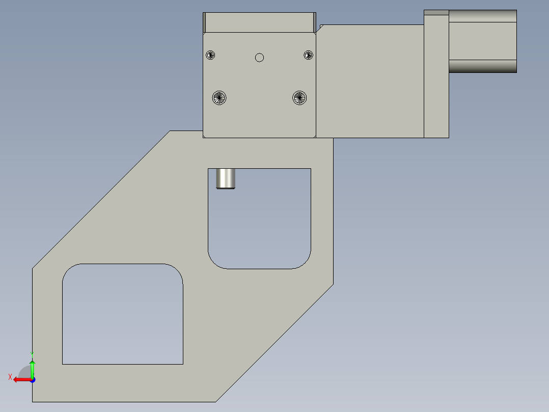 四分的料装配后视图