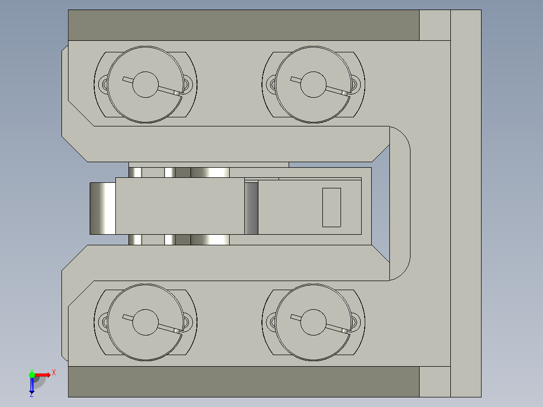 压轮喷码组件俯视图