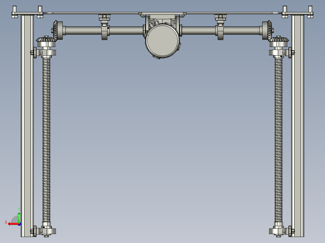 高稳定性电动升降装置后视图