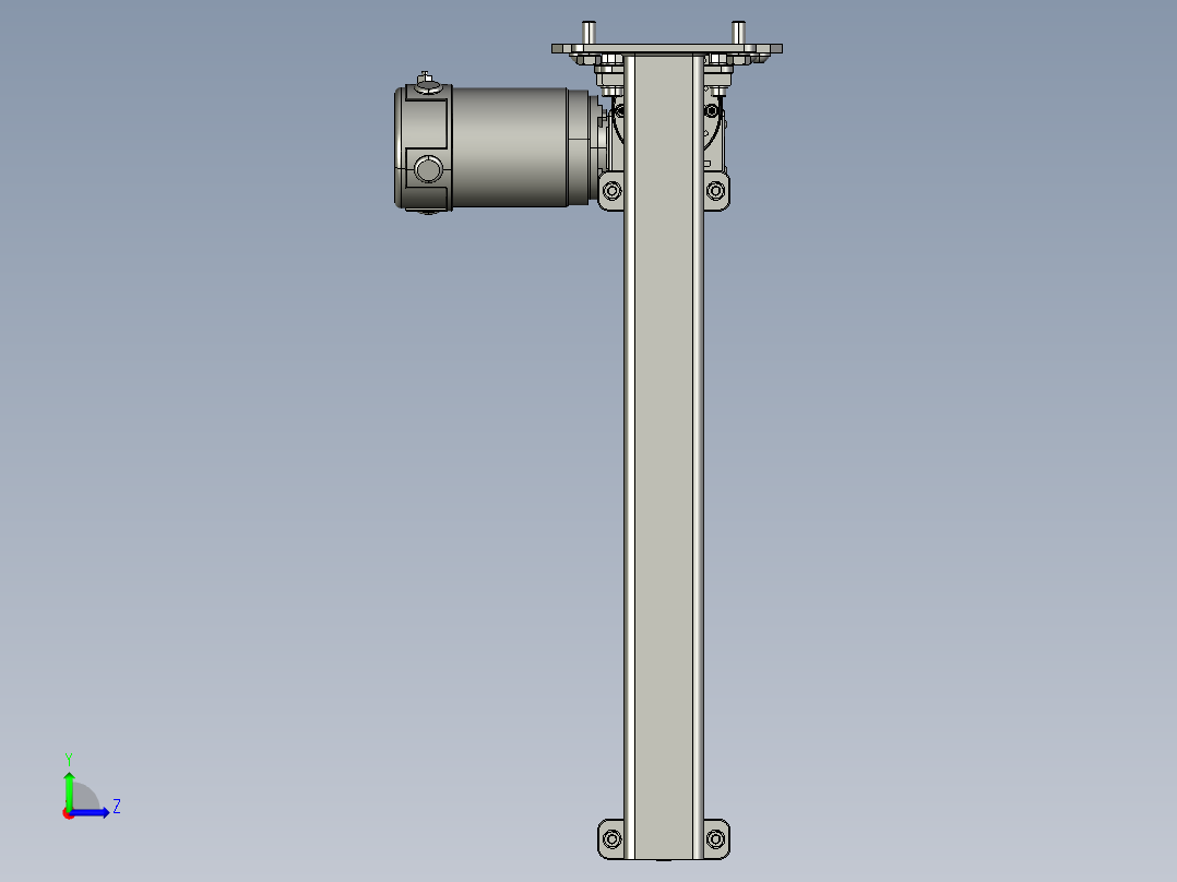 高稳定性电动升降装置左视图
