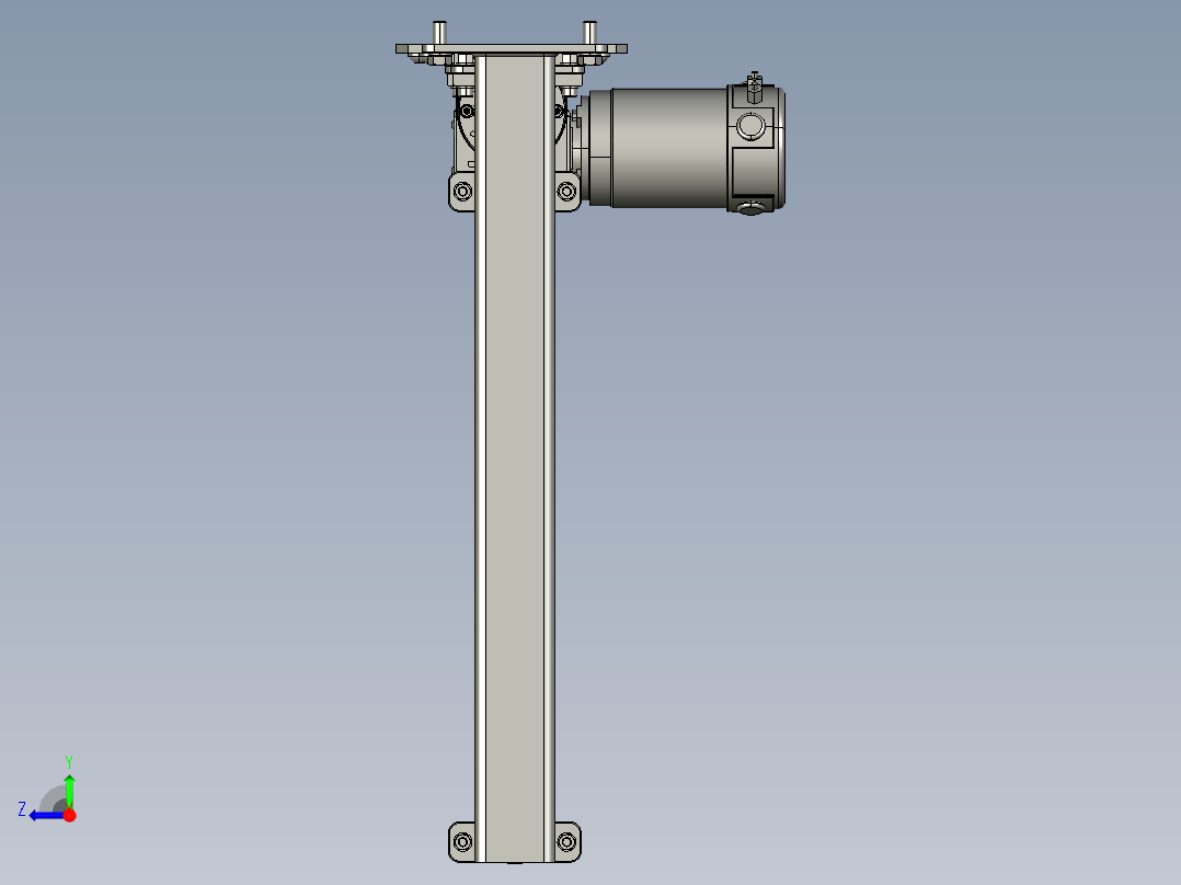 高稳定性电动升降装置右视图