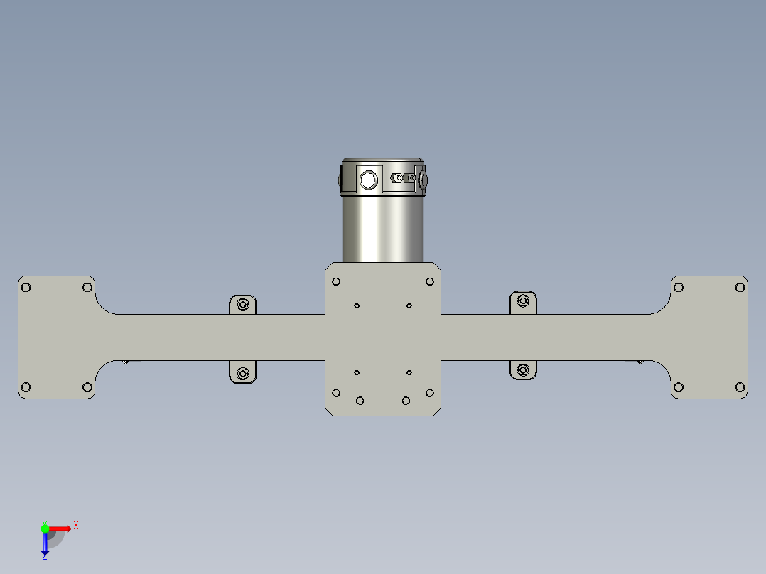 高稳定性电动升降装置俯视图
