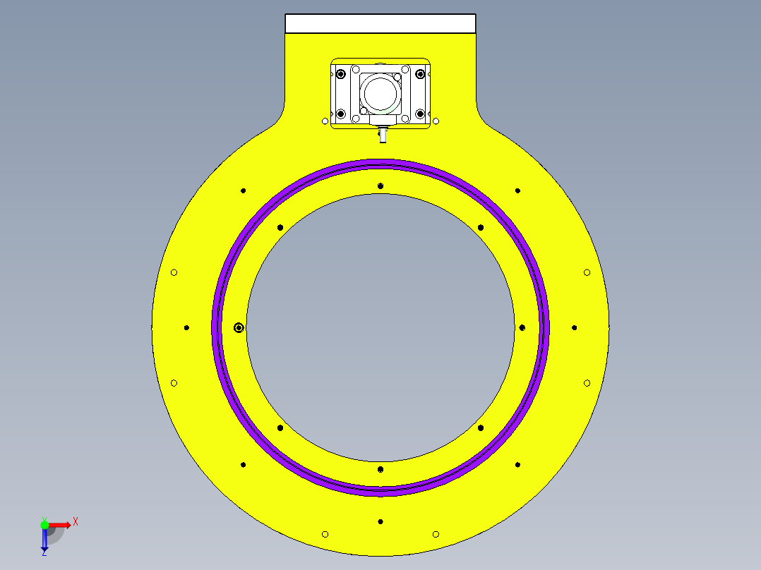 伺服内旋转机构设计俯视图