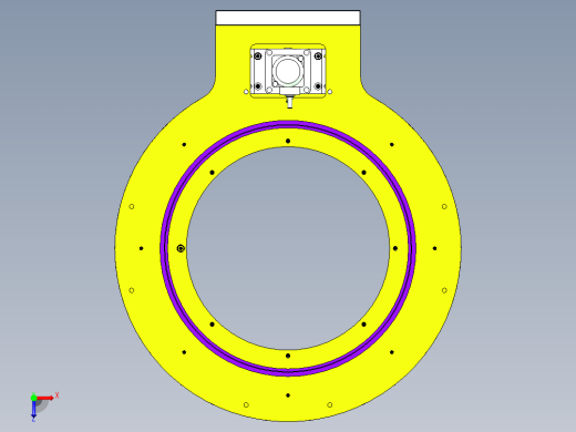 伺服内旋转机构设计俯视缩略图