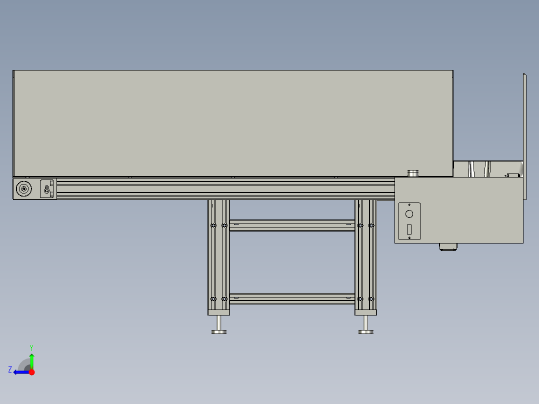 出料轨道组件右视图