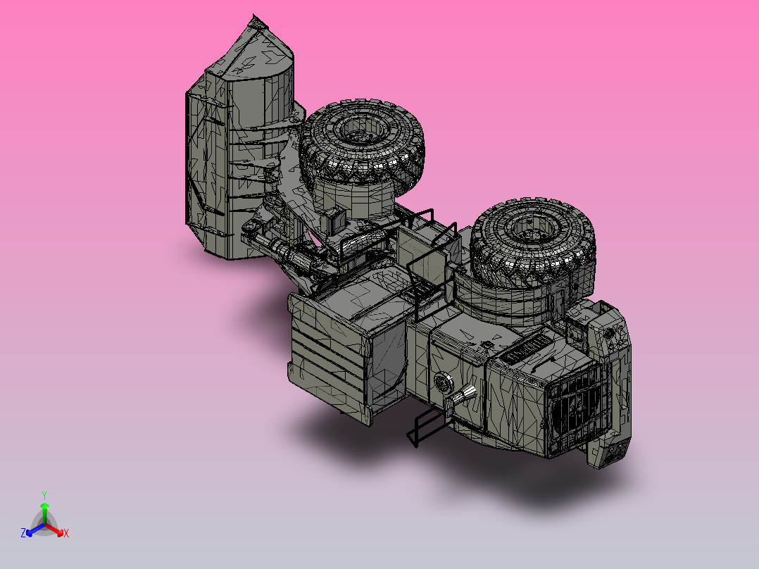 推土机正等轴测图