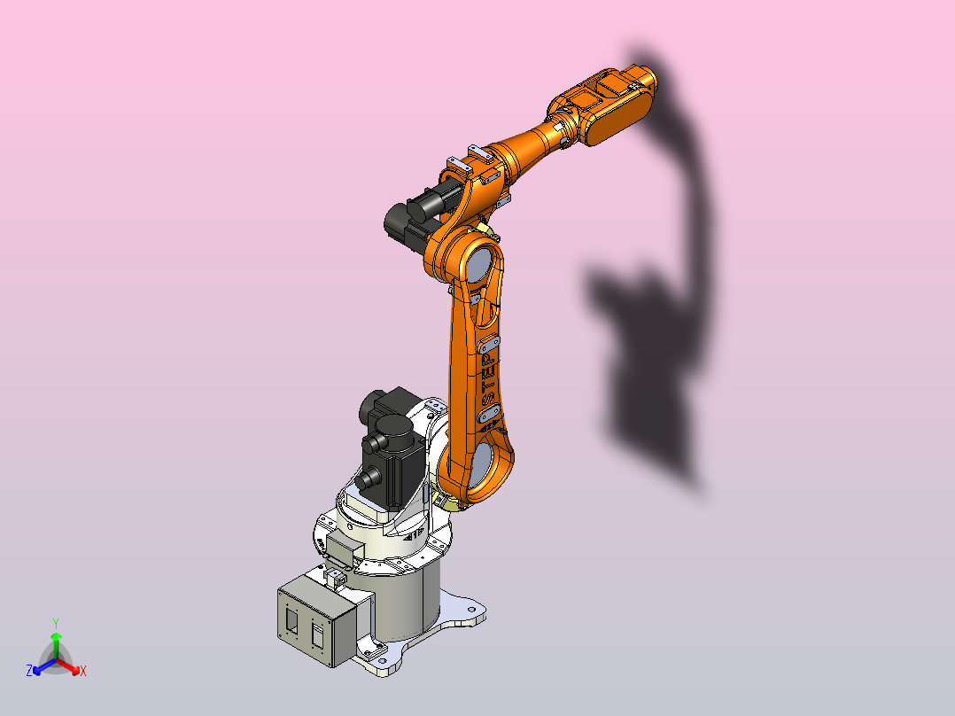 SA6-1400 六轴机器人正等轴测图