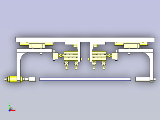 一种长尺寸工件固定机构3D图纸前视缩略图