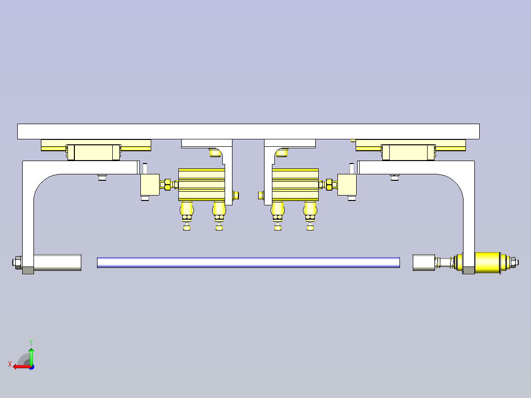 一种长尺寸工件固定机构3D图纸后视图