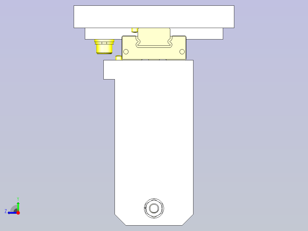 一种长尺寸工件固定机构3D图纸右视图