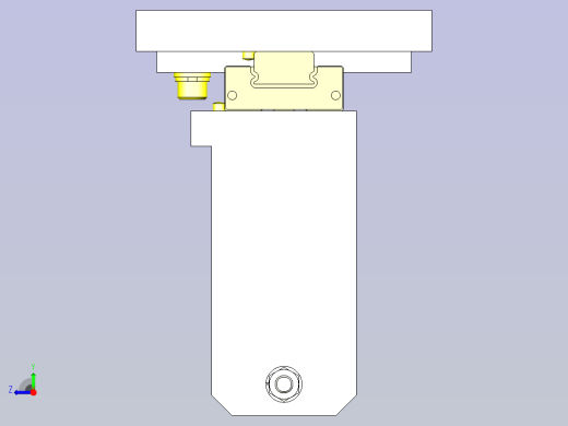一种长尺寸工件固定机构3D图纸右视缩略图