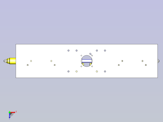 一种长尺寸工件固定机构3D图纸俯视缩略图