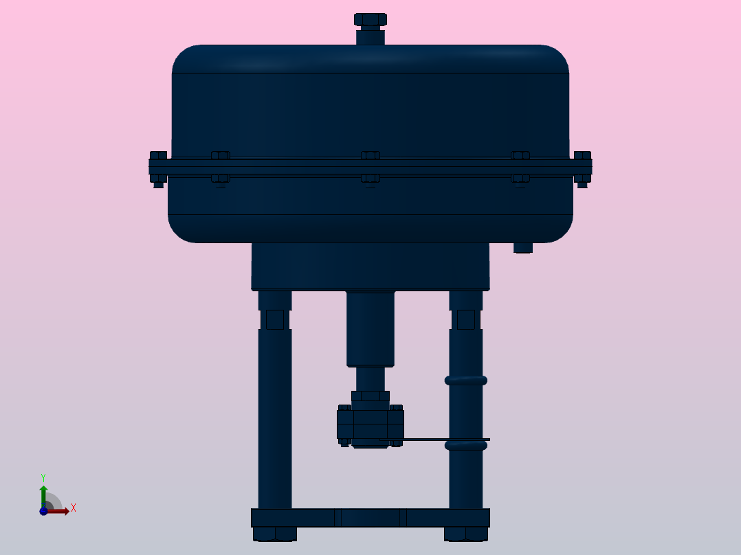 PN5700 系列弹簧伸张型气动执行器[PN5700系列弹簧伸张型气动执行器]前视图
