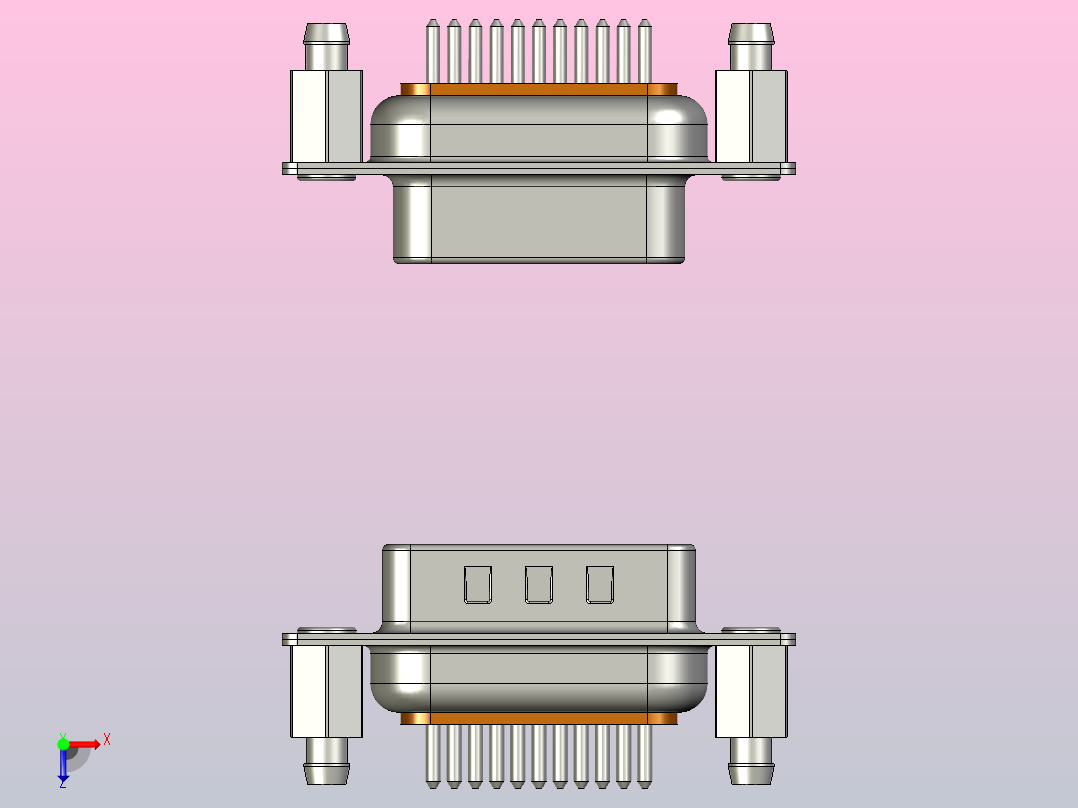 连接器DB-11F(M)俯视图