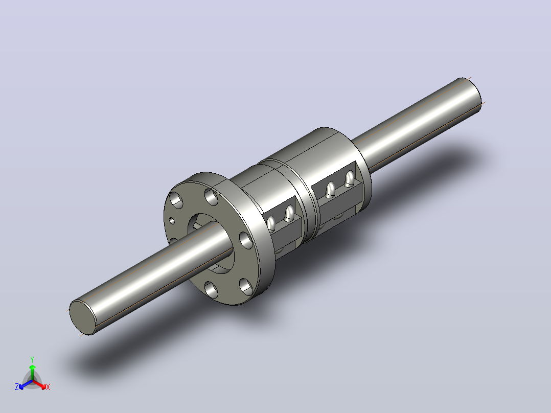 CMFZD3212-2.5滚珠丝杆3D模型正等轴测图