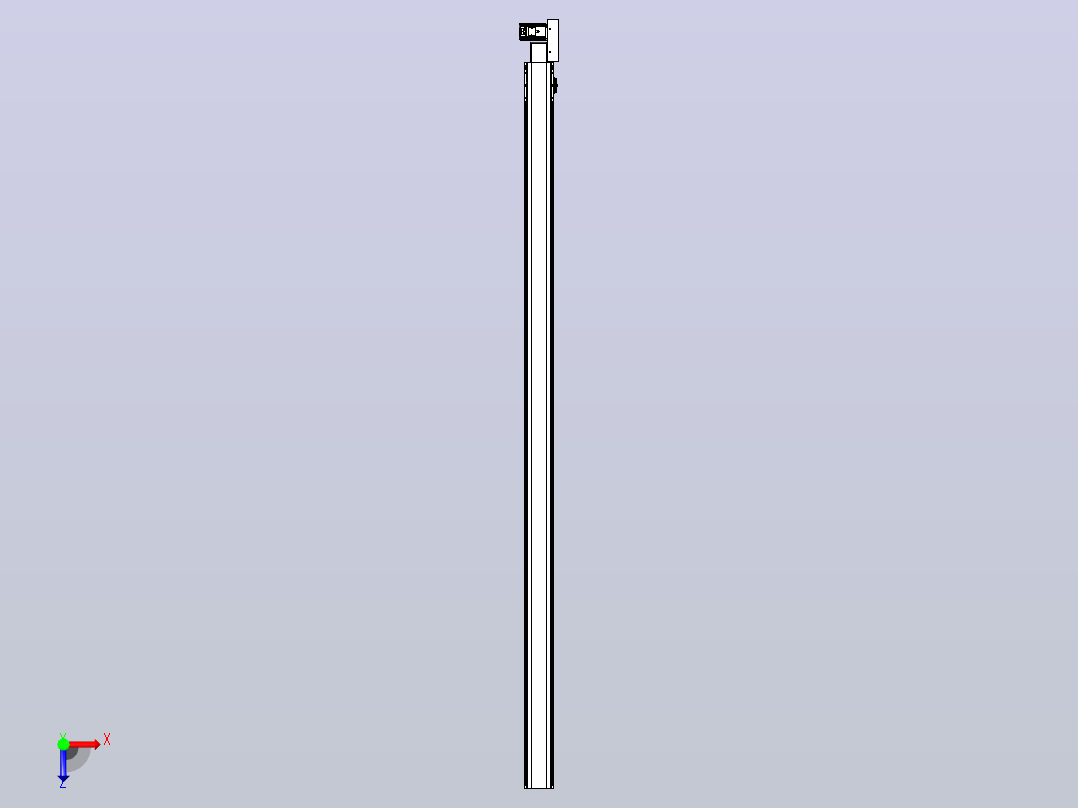 皮带直线轴半封闭可选导轨TPA-HNB-105D-90-L2350-ML-C-P20-N3俯视图