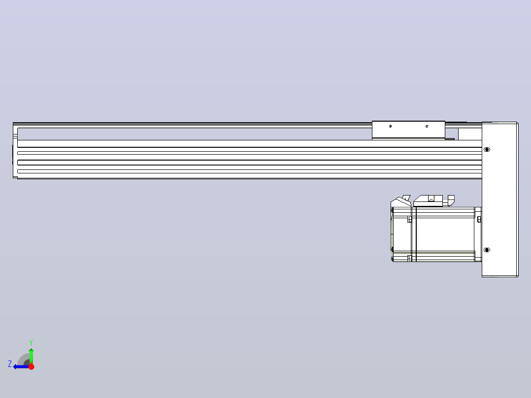 日规模组半封闭丝杆TPA-HNR-85D-1610C-L350-MP-Y-P20-N3右视图