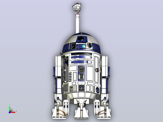 R2D2 -零件解决方案中创建的附件的正确尺寸+配置程序前视缩略图