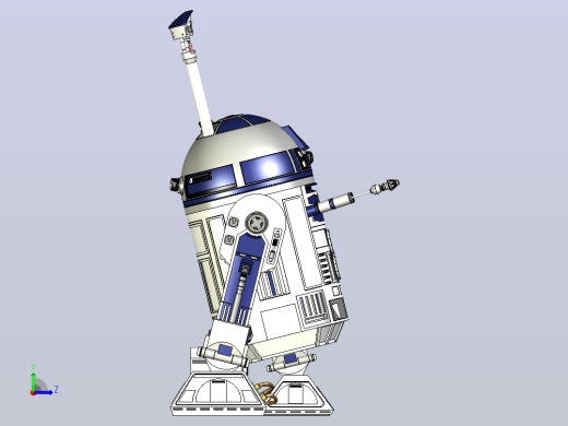 R2D2 -零件解决方案中创建的附件的正确尺寸+配置程序左视缩略图