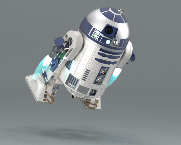 R2D2 -零件解决方案中创建的附件的正确尺寸+配置程序