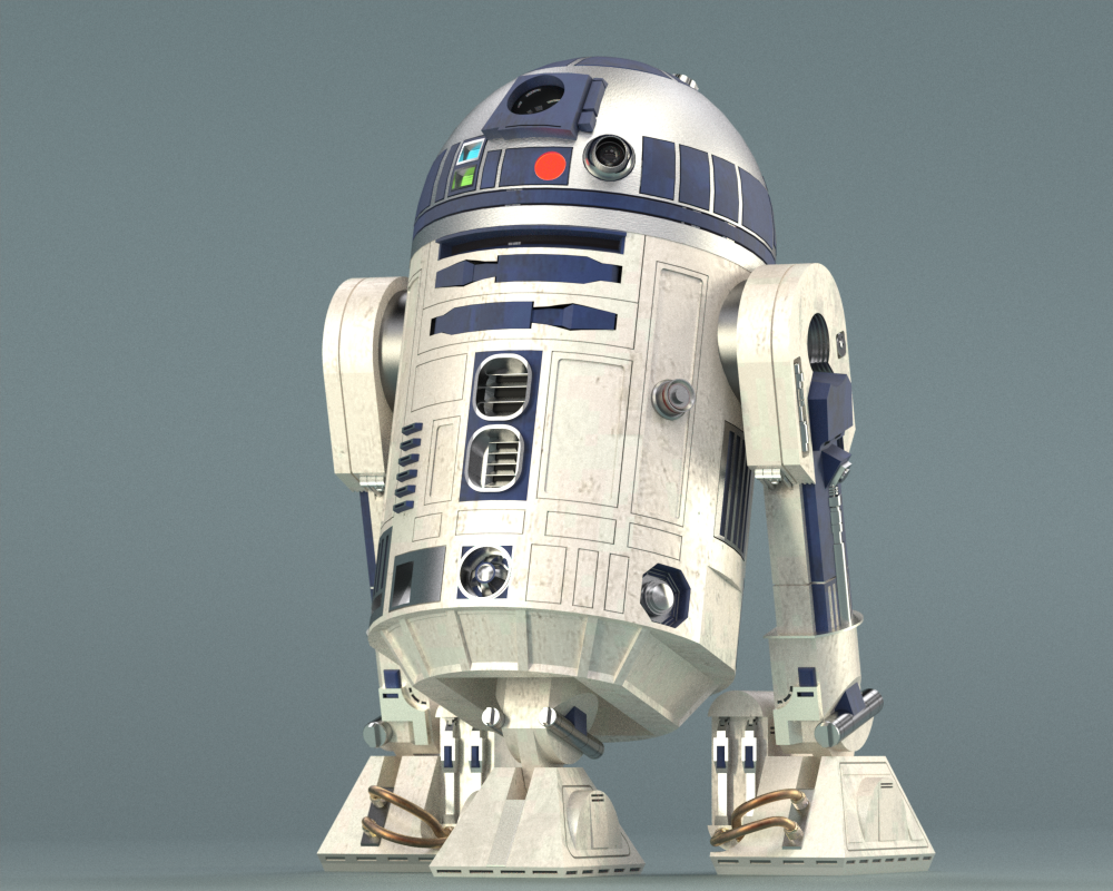 R2D2 -零件解决方案中创建的附件的正确尺寸+配置程序