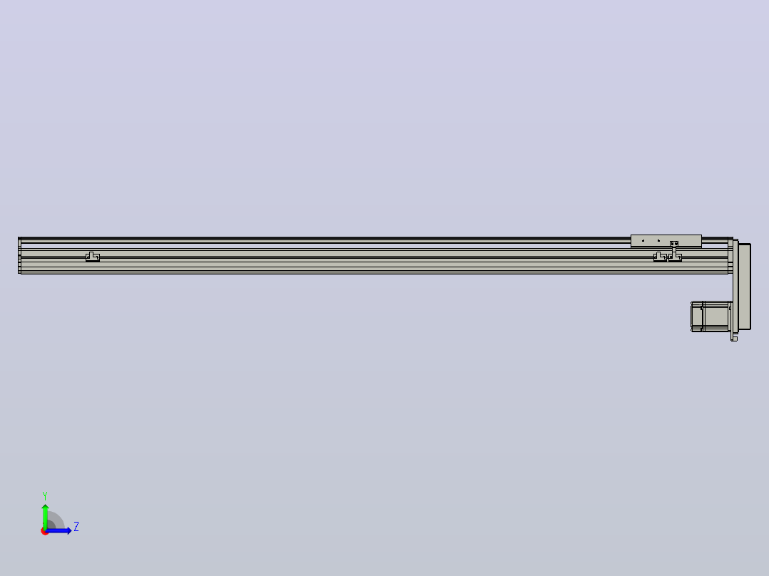 MT136BS半封闭丝杆滑台[MT136BS.L#.1150.BM.P40.C3]左视图