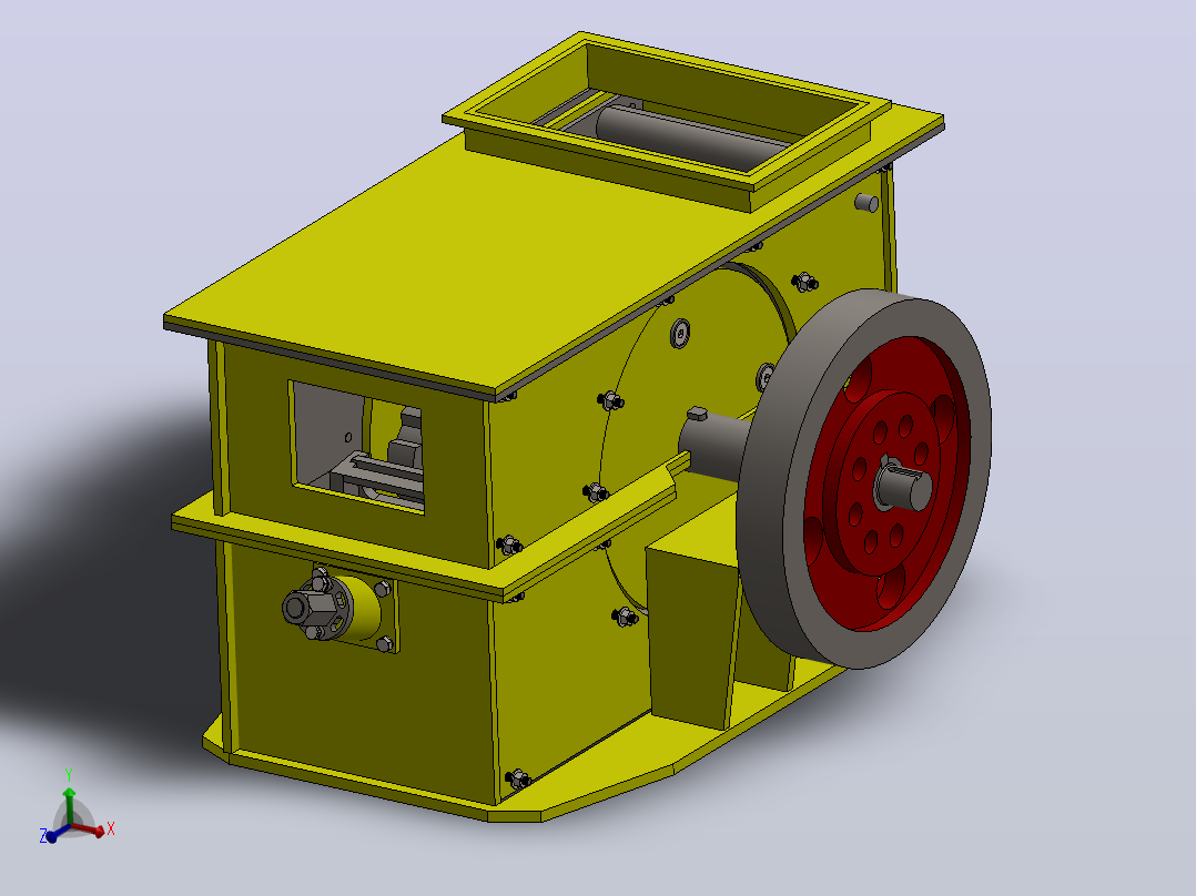 煤炭锤式破碎机hammer-crusher-4832-模型格式为 sw主视图